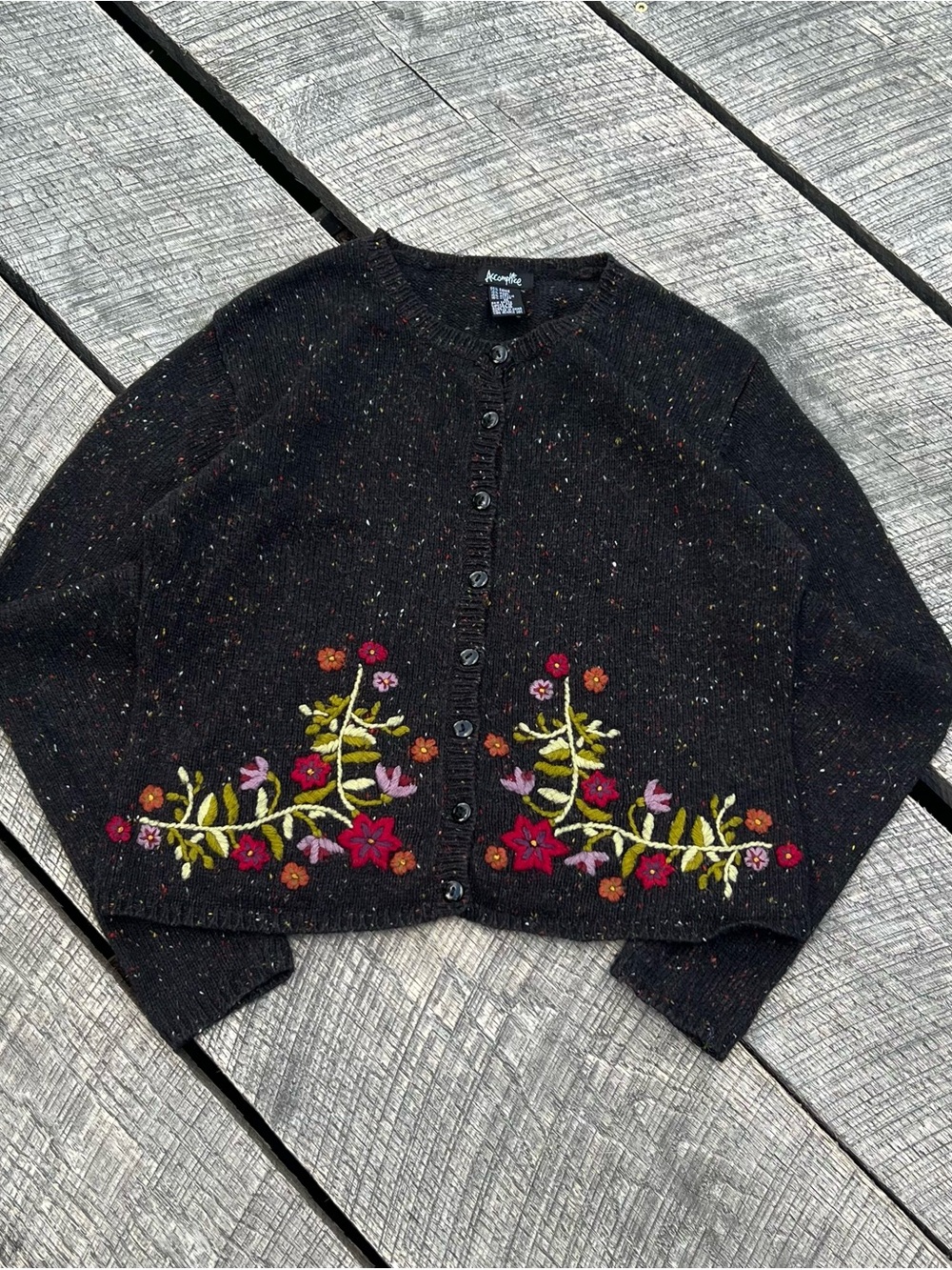 Y2K Floral Embroidered Cardigan